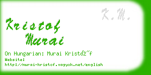 kristof murai business card